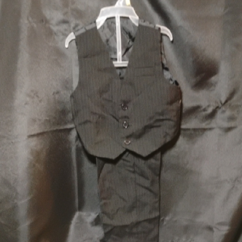 Elegant Black Kids Vest and Pants Set